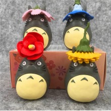 Totoro flower anime figures set(4pcs a set)