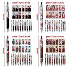 Kakegurui anime ballpoint pen ball pens(12pcs a set)