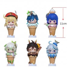 Genshin Impact game ice cream anime figures set(6p...