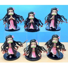 Demon Slayer Kamado Nezuko anime figures set(6pcs a set)(OPP bag)