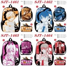 Chainsaw Man anime nylon backpack bag shoulder pen...