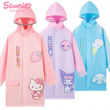 Sanrio Melody kitty Cinnamoroll Kuromi Kid Waterproof Raincoat