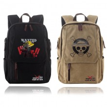 One Piece anime canvas backpack bags