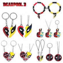 Deadpool & Wolverine key chain necklace pin bracel...