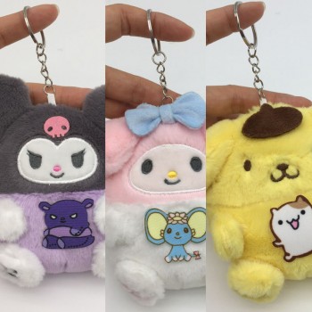 Sanrio Melody Cinnamoroll Kuromi anime plush wallet coin purse