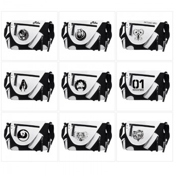 Hatsune Miku PU black white color crossbody satchel shoulder bag