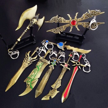 League of Legends game alloy mini weapon sword key chain 12cm