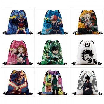 My Hero Academia anime nylon drawstring backpack bag