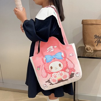 My Melody Kuromi anime canvas shoulder bag handbag