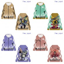 JoJo's Bizarre Adventure anime zipper long sleeve hoodies sweater cloth