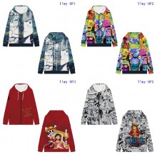 One Piece anime zipper long sleeve hoodies sweater...