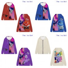 Inside Out 2 anime zipper long sleeve hoodies sweater cloth