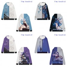 Genshin Impact game zipper long sleeve hoodies swe...