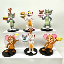 Tom and Jerry cat anime figures set(6pcs a set)(OP...