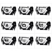 Hatsune Miku PU black white color crossbody satche...