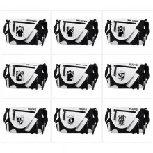 Kaiju No.8 PU black white color crossbody satchel shoulder bag