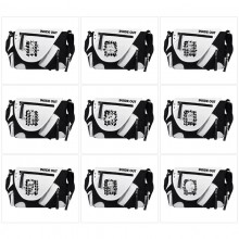 Inside Out PU black white color crossbody satchel shoulder bag