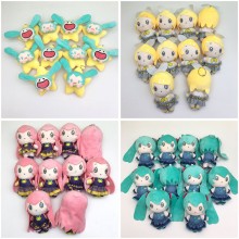 6inches Hatsune Miku plush dolls set(10pcs a set)