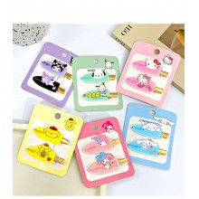 Sanrio Melody kitty Cinnamoroll Kuromi anime bow hairpins bobby pins