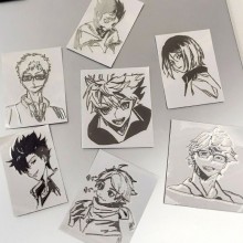 Haikyuu anime metal mobile phone stickers