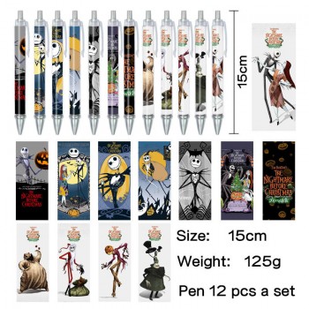 The Nightmare Before Christmas anime ballpoint pen ball pens(12pcs a set)