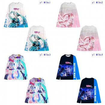 Hatsune Miku anime round neck hoodies cloth