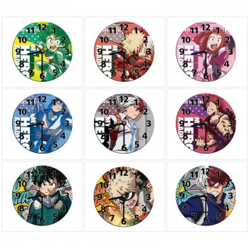 My Hero Academia anime round wall clocks