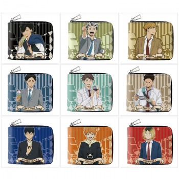 Haikyuu anime zipper wallet purse