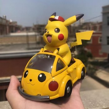 Pokemon Pikachu driving car anime figure