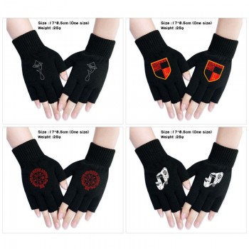 Hellsing anime cotton half finger gloves a pair