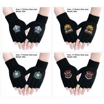 Zenless Zone Zero game cotton half finger gloves a pair