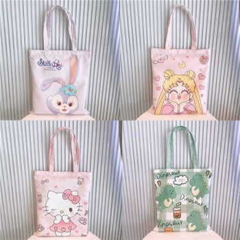 Hello Kitty Pikachu anime canvas handbag shoulder bag