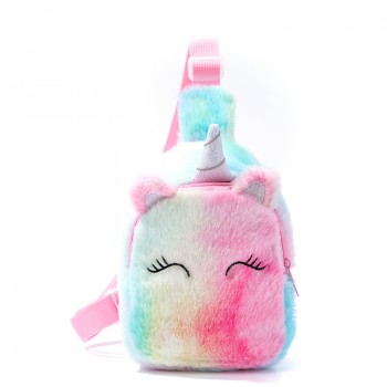 Unicorn Children Plush Chest Bag Shoulder Crossbody Bag