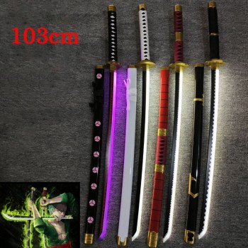 103CM One Piece Roronoa Zoro cosplay wooden swords lightsaber