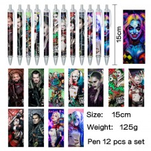 Suicide Squad anime ballpoint pen ball pens(12pcs a set)