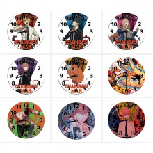 Chainsaw Man anime round wall clocks