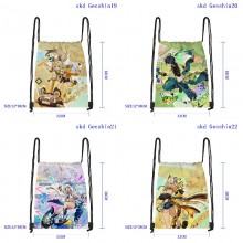 Genshin Impact game drawstring backpack bags