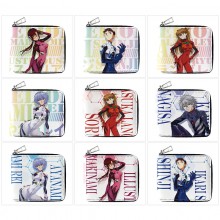 EVA anime zipper wallet purse