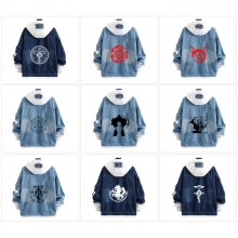 Fullmetal Alchemist anime fake two pieces denim jacket hoodie cloth