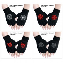 Fullmetal Alchemist anime cotton half finger gloves a pair