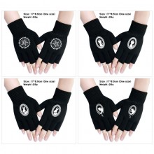 Kuroshitsuji Black Butler anime cotton half finger gloves a pair