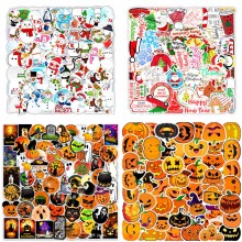 Halloween Christmas waterproof stickers set(50pcs ...