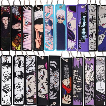 Jujutsu Kaisen Woven Label Anime Lanyard Key chain Tag