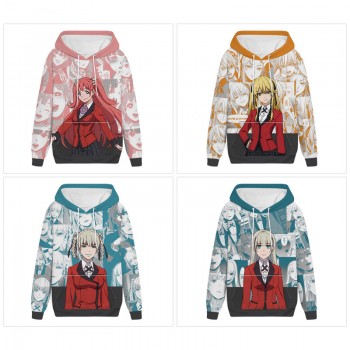 Kakegurui anime long sleeve thickened and cashmere hoodie sweater cloth