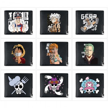 One Piece anime black wallet