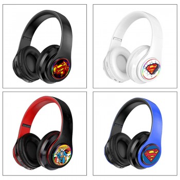 Super Man wireless bluetooth stereo support card earphone headphones