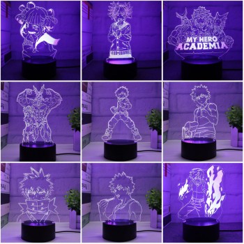 My Hero Academia Anime Acrylic Figure 3D Lamp USB Night Light