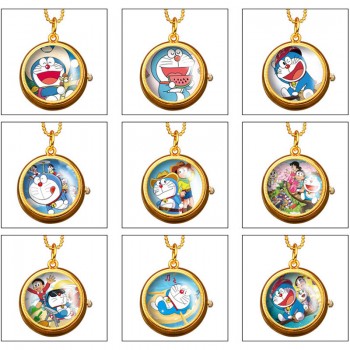 Doraemon anime rotating necklace pocket watch