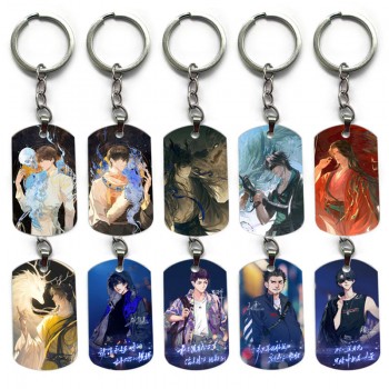 Tomb Notes anime alloy two-sided pendant key chain keychains