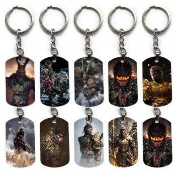 Black Myth Wukong game alloy two-sided pendant key chain keychains